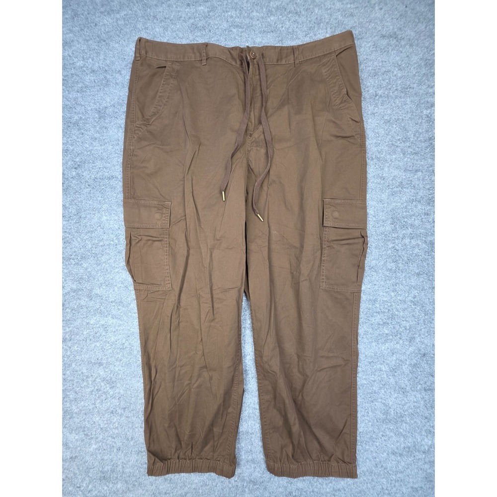 Polo Ralph Lauren Cargo Pants Men's XXL Brown Drawstring Cotton Stretch ANKLE